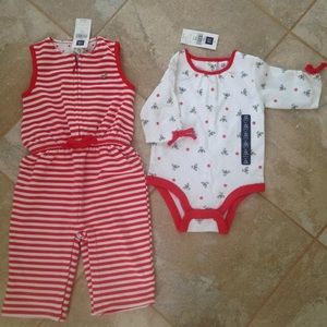 NWT Baby Gap Romper Set 6-12 Mos